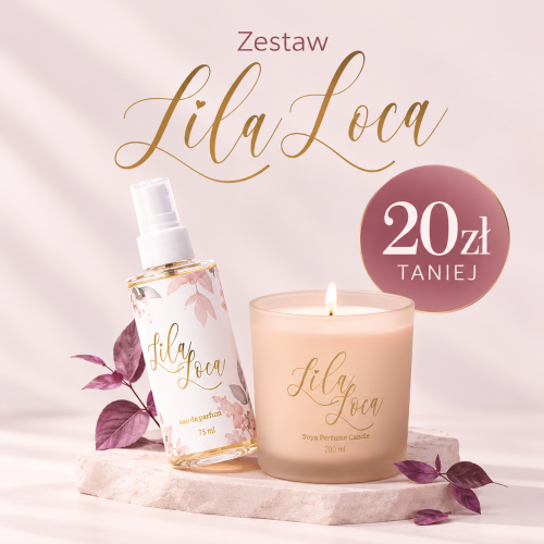 zestaw lila loca świeca i woda perfumowana