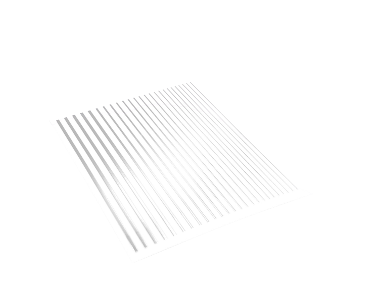 Naklejki paski na paznokcie do zdobień SREBRNE-2084