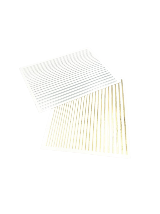 Naklejki paski na paznokcie do zdobień SREBRNE-2085