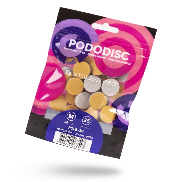 Krążki x25 polerka na gąbce PODODISC Staleks-3658