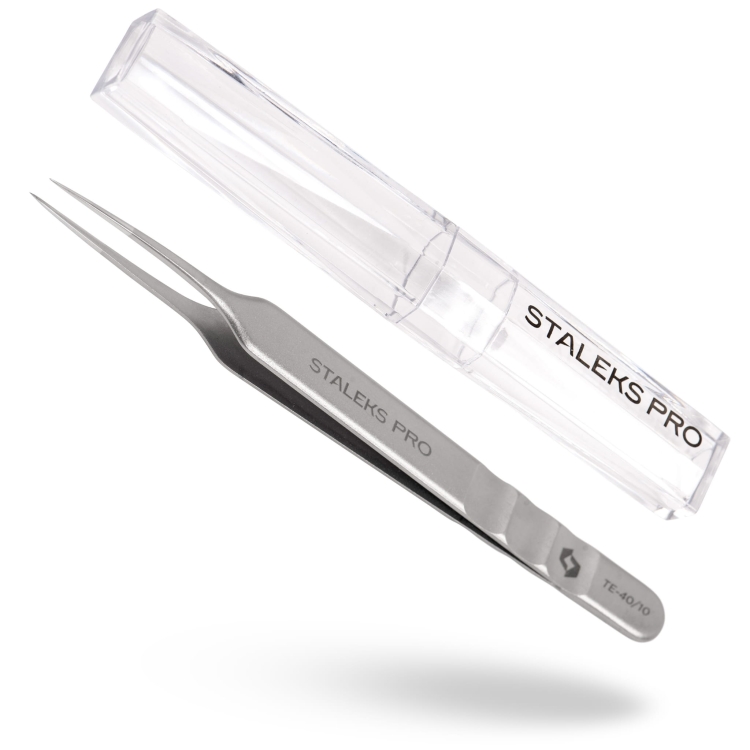 Pęseta profesjonalna do rzęs Staleks Pro 40typ10 fot.aa.jpg