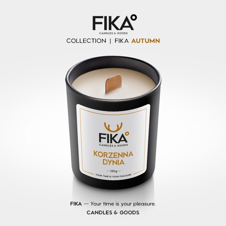 Świeca Sojowa Korzenna Dynia FIKA 160ml-4564