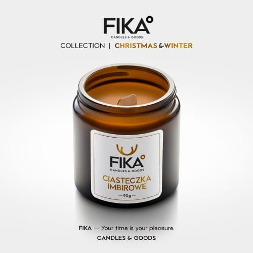 Świeca Sojowa Ciasteczka Imbirowe FIKA 120ml-5573