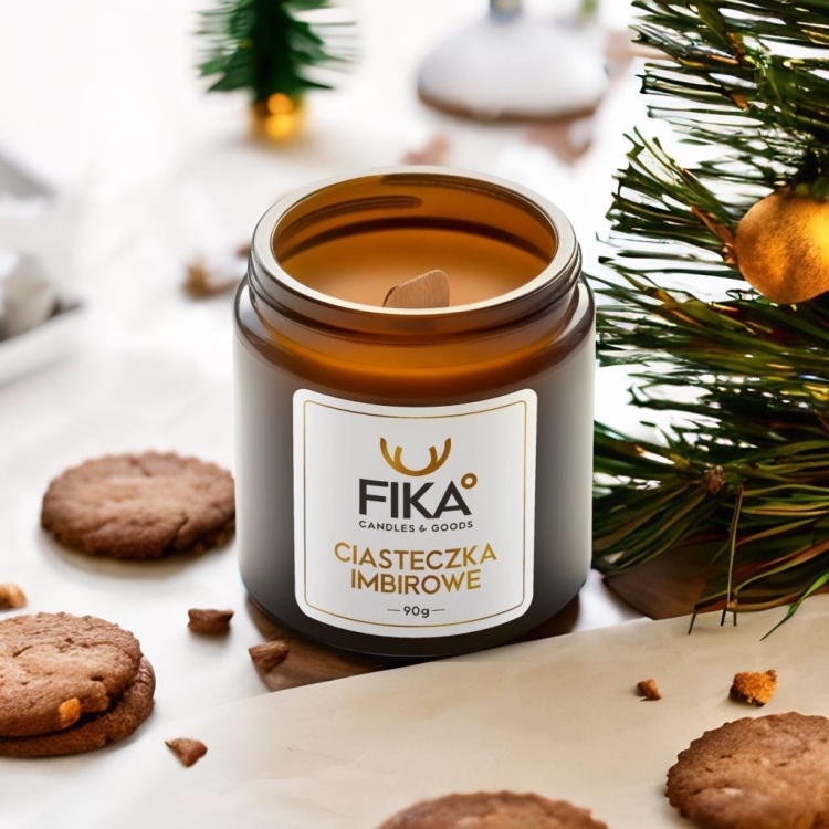 Świeca Sojowa Ciasteczka Imbirowe FIKA 120ml-5574