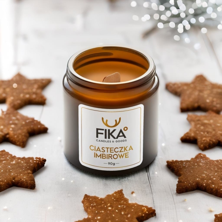 Świeca Sojowa Ciasteczka Imbirowe FIKA 120ml-5575