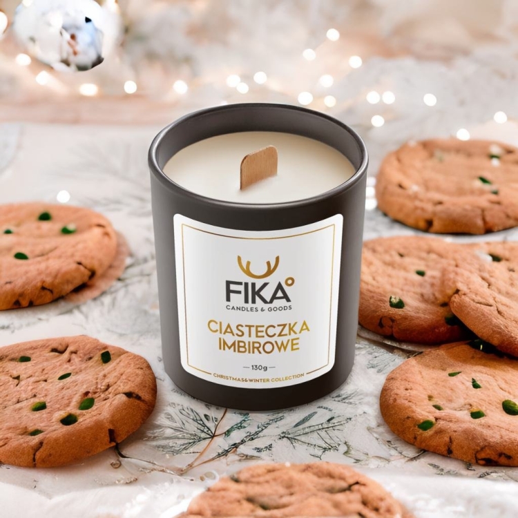 Świeca Sojowa Ciasteczka Imbirowe FIKA 160ml-5572