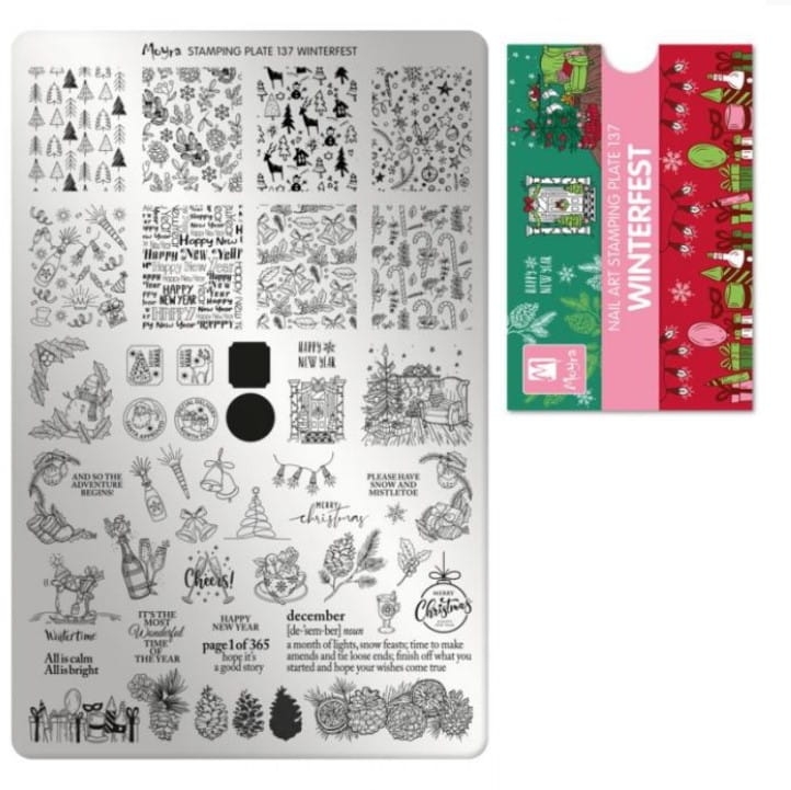 Płytka 137+szablon Winterfest moyra-5606