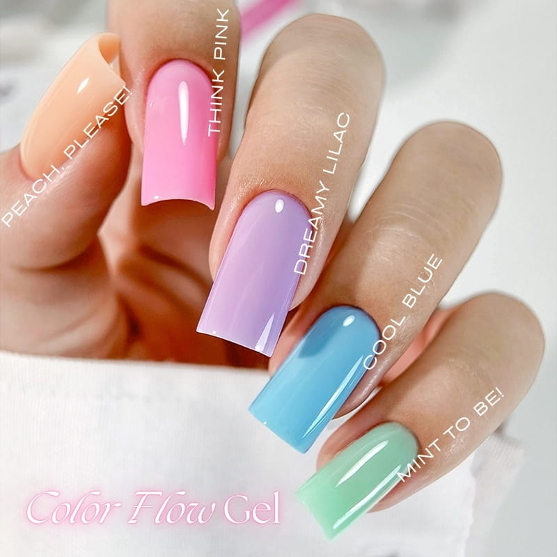 Zestaw żeli budujących Color Flow 15g Elarto