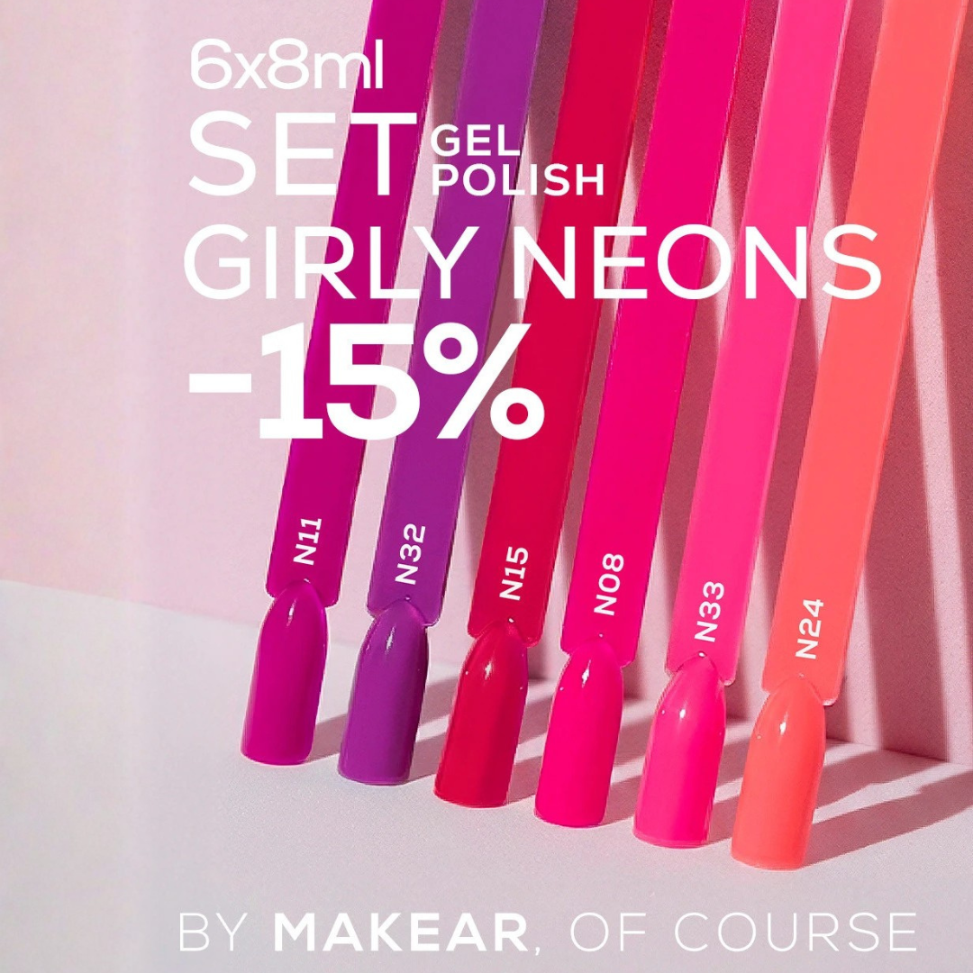 Zestaw neons girly fioletowe neony