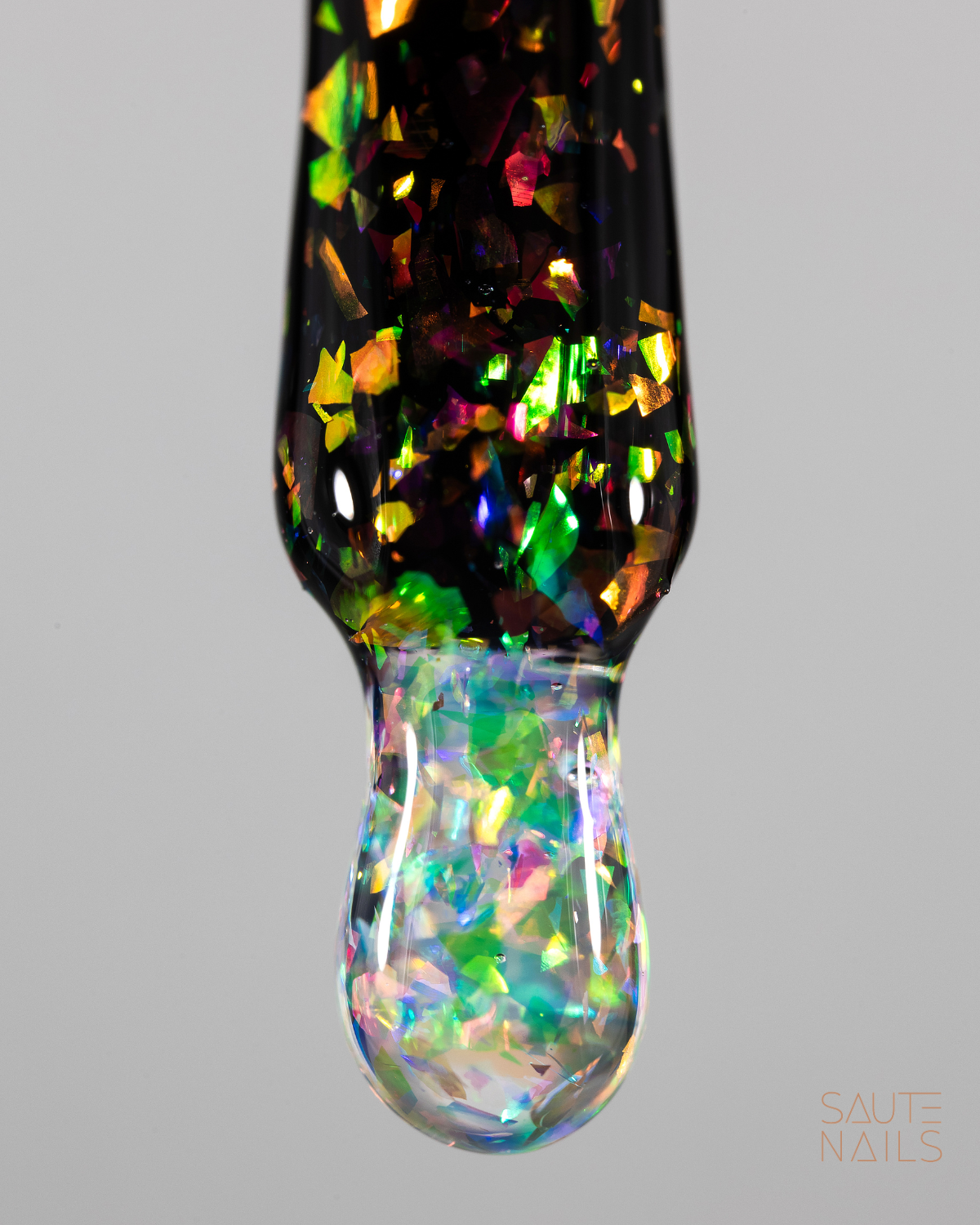 Holo Flakes Top No Wipe saute nails